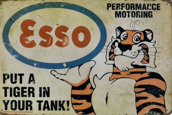 Esso Tiger in your tank - Old-Signs.co.uk